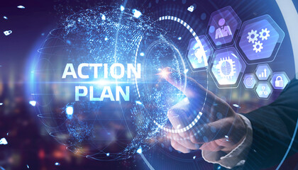 Fototapeta premium Business, Technology, Internet and network concept. Concept meaning proposed strategy or course of actions for certain time