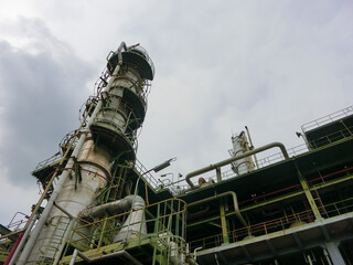 plant petrochemical  In the daytime with copy space on top.