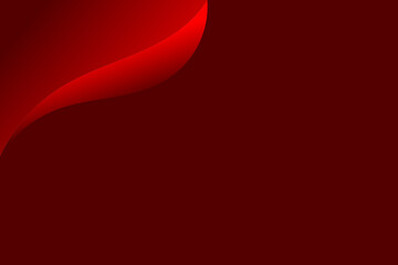 Vector simple abstract background - modern concept of red paper art style. Abstract background with curved pattern. cut paper style background. Wavy contour pattern background. Banner.