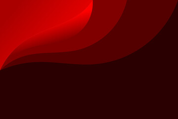 Vector simple abstract background - modern concept of red paper art style. Abstract background with curved pattern. cut paper style background. Wavy contour pattern background. Banner.