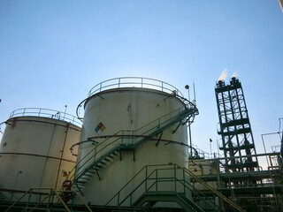 plant petrochemical  In the daytime with copy space on top.