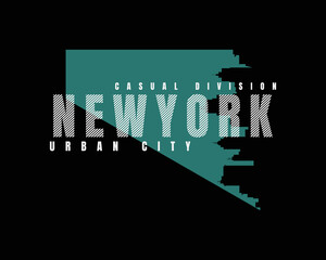 New york lettering graphic vector illustration great for designs of t-shirts, clothes, hoodies, etc. - obrazy, fototapety, plakaty