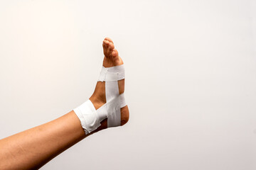 Injured Feet with Bandage