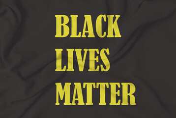 Fototapeta na wymiar waving flag with the text black lives matter. equal rights concept