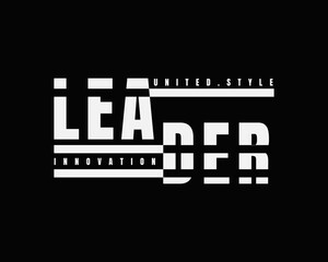 Leader letter graphic vector illustration great for designs of t-shirts, clothes, hoodies, etc.