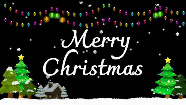 merry chirsmat and happy new year, with sparkling lights and fireworks