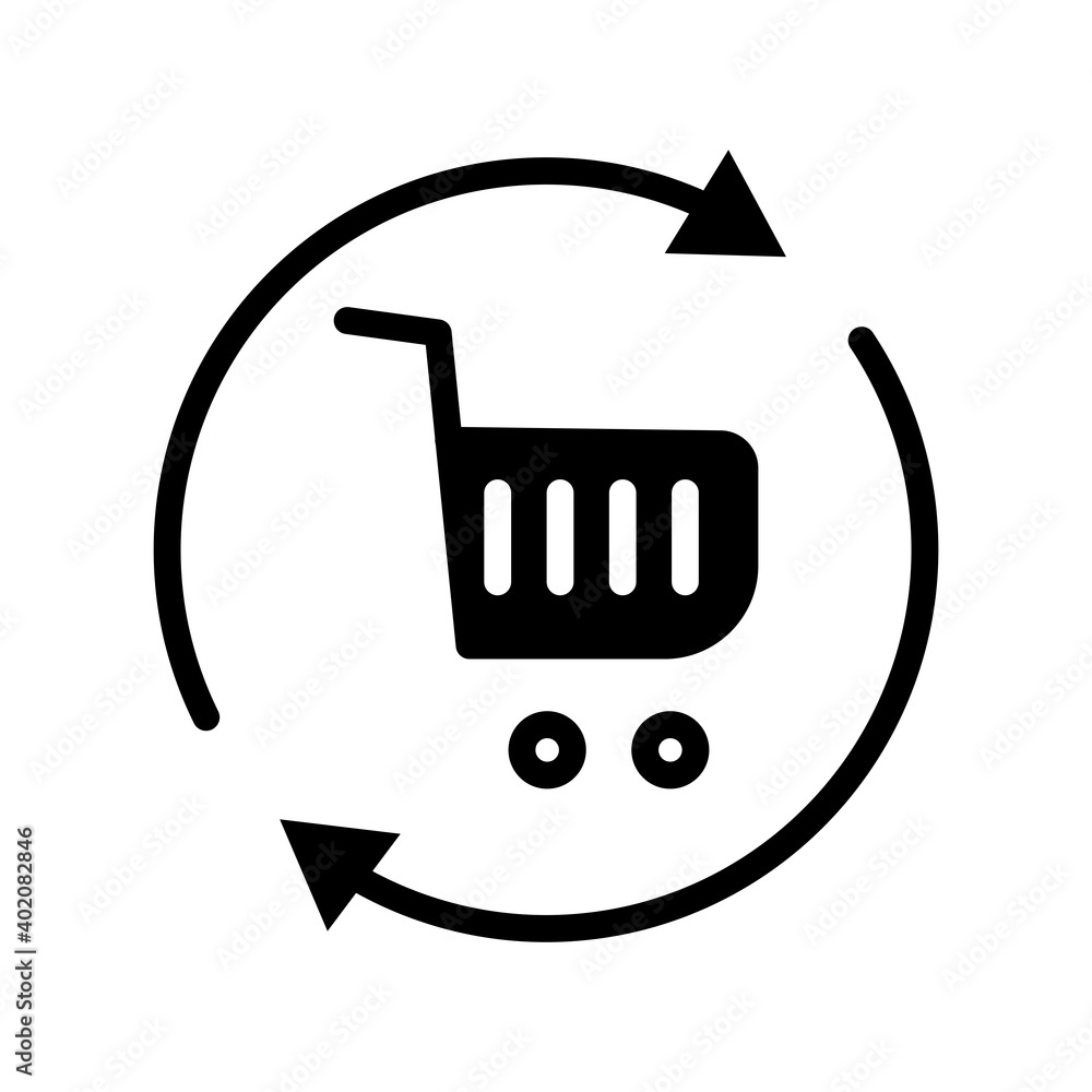 Poster shopping icon. shopping cart icon simple design editable. design template vector