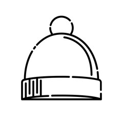 Baby hat, Icon design, Vector, Clip art, Illustration, Line icon design style.