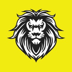 Fototapeta na wymiar Lion Head Cool Logo Vector Esport Mascot Illustration