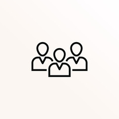 Teamwork concept logo. Teamwork icon on white