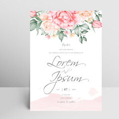 Fototapeta na wymiar Elegant Wedding Invitation card set template