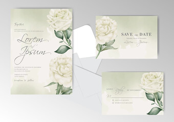 Elegant Wedding Invitation card set template