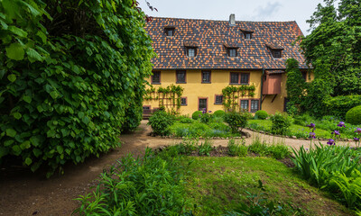 Rear garden view of the house where  the famous composer and musician J.S. Bach was born in March...