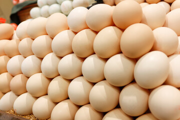 Eggs on sale in supermarkets