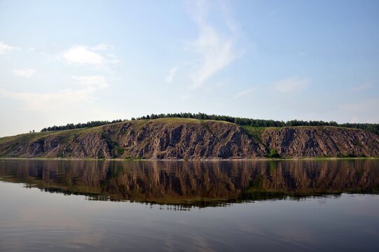 Tom River near the town of Yurga, Kemerovo region in Western Siberia