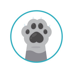 Cat paw set Different species Cute kitten hand designs isolated from background.