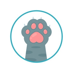 Cat paw set Different species Cute kitten hand designs isolated from background.