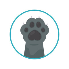 Cat paw set Different species Cute kitten hand designs isolated from background.