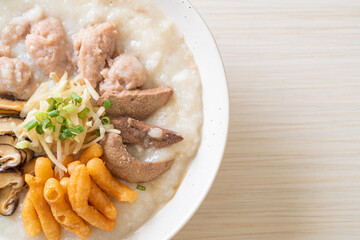 Pork Congee or Porridge with Pork
