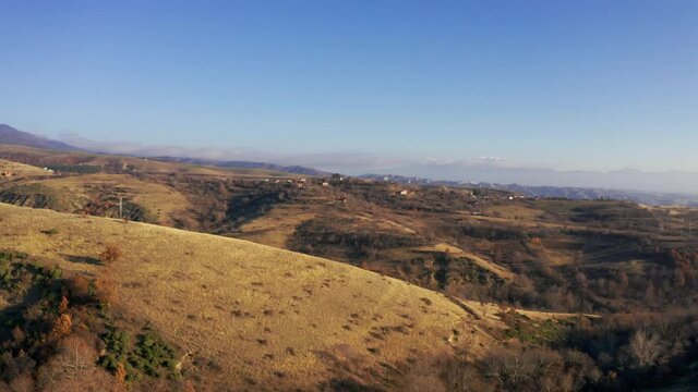 Aerial, Sandanski Surroundings, Pirin And Rila Mountains, Bulgaria