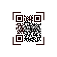 Fototapeta premium sample Qr code isolate on white background.