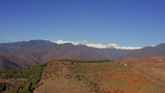 Aerial, Sandanski Surroundings, Pirin And Rila Mountains, Bulgaria
