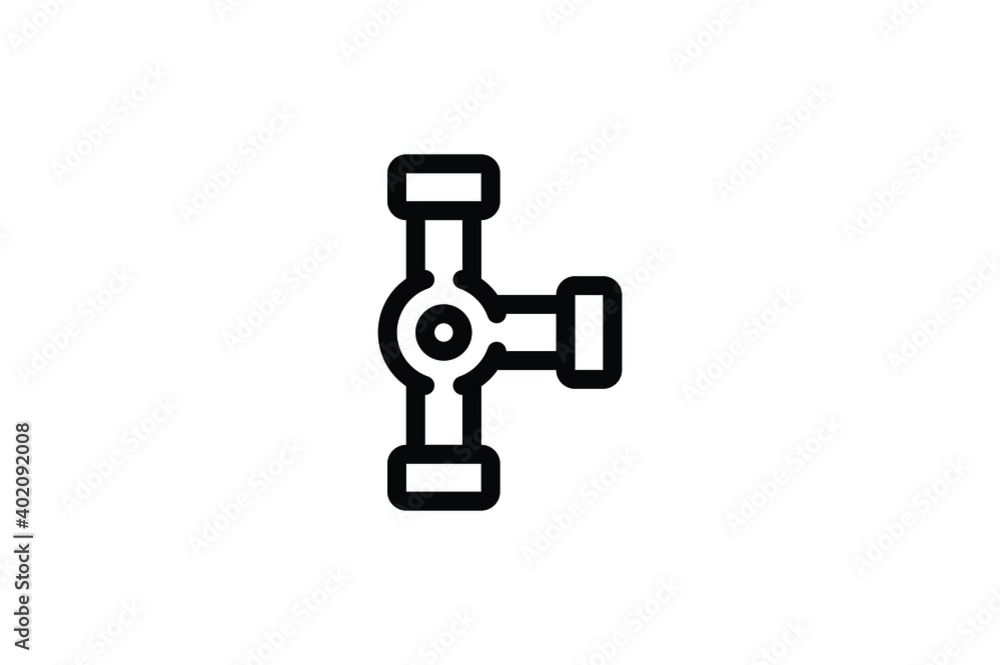 Wall mural plumber outline icon - pipe