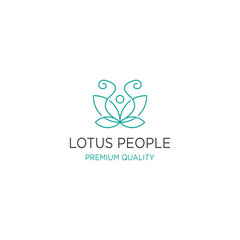 Yoga leaf lotus logo icon illustration