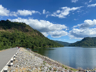 lake and mountains in thailand