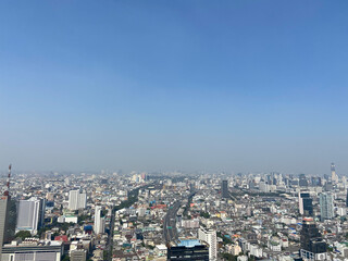 view of the city in Bangkok Thailand