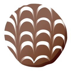 丸い1粒のチョコレート