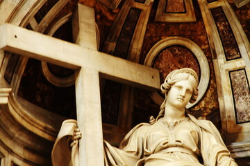 Saint Helena statue inside Saint Peter's Basilica, Rome, Italy.