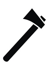 Ax, black silhouette on white background, vector icon