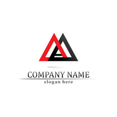 A Letter Logo Template vector Business identity font design 