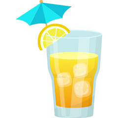 Lemon Juice Flat Icon 