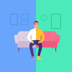 Virtual Reality Vs Real World Illustration