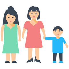 Obraz premium Single Mother Flat Icon