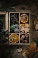 christmas still life with cookies