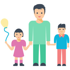 Single Parent Flat Icon