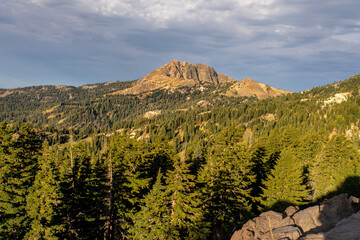 This is early morning in the wilderness of Lassen Volcanic National Park in northern California....