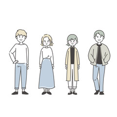 若い男女のイラスト