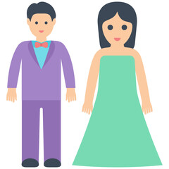 Married Couple Flat Icon