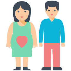 Obraz premium Couple Flat Icon