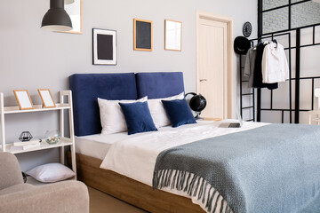 Stylish interior of modern bedroom