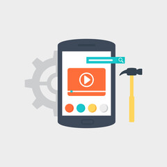 Mobile App Development Illustration