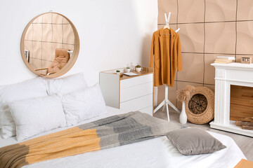 Fototapeta premium Stylish interior of modern bedroom