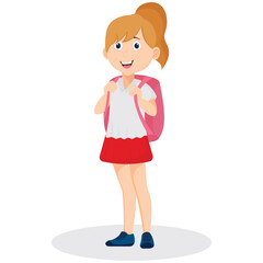 Girl Scholar Illustration 