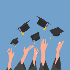 Throwing Graduation Caps 