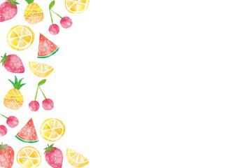 フルーツ_フレーム_水彩02