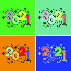 Happy new year colorful background